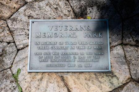 Veterans Memorial Park dedication plaque